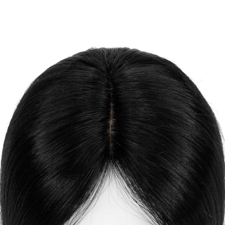 Glitera hair topper 1 Jet black natural looking