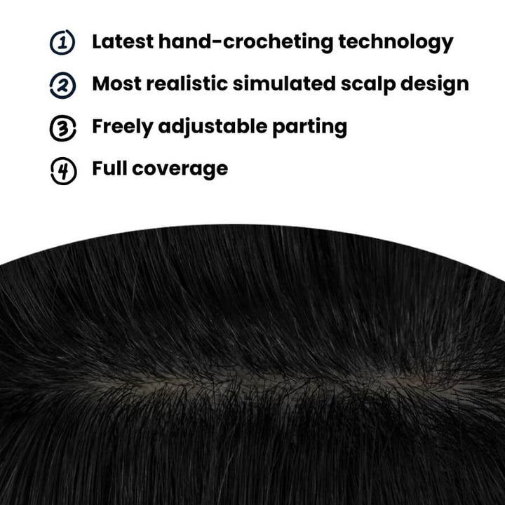 Livia Hair Topper #1 Jet black