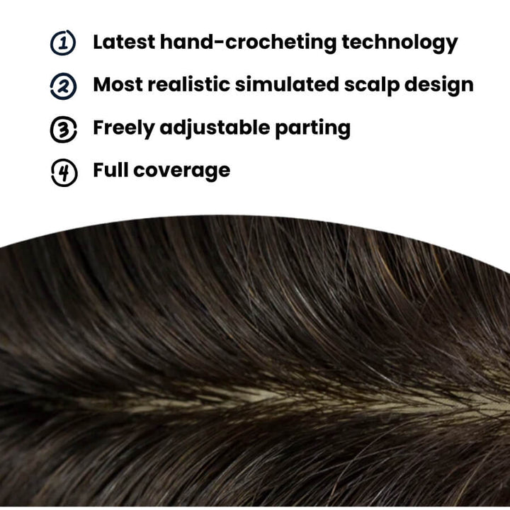 Livia Hair Topper #2 Dark Brown