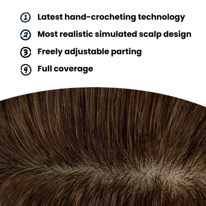 Livia Hair Topper #4 Medium Brown